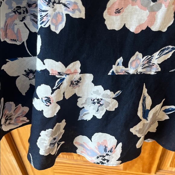 Banana Republic Navy Floral Spaghetti Strap Dress - Size 12 - Picture 7 of 10